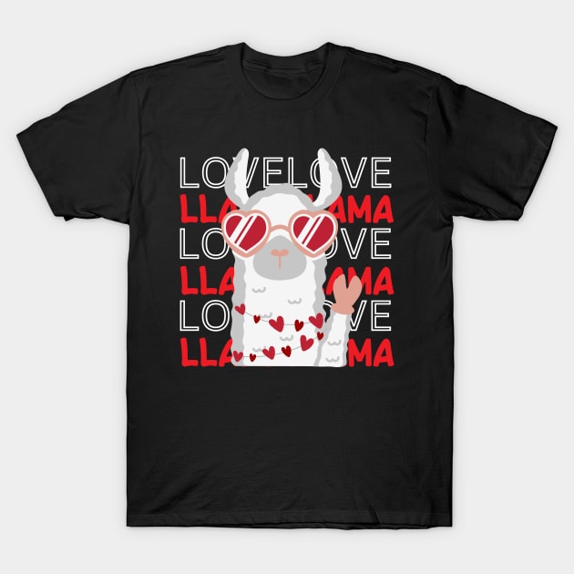 The Llama of Love T-Shirt by ProLakeDesigns